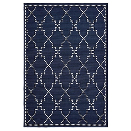 Oriental Weavers 6 ft. 7 in. x 9 ft. 6 in. Marina Rectangle Rug Navy M7765B200290ST